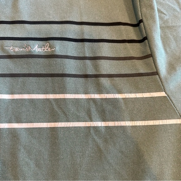 Travis Mathew Golf Polo Shirt Blue Striped Mens Size XL Extra Large short sleeve - Picture 7 of 7